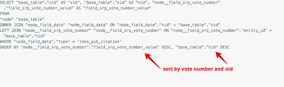 Debugging queries